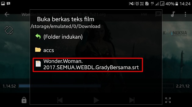 Cara Menampilkan Subtitle Film di HP Android 5